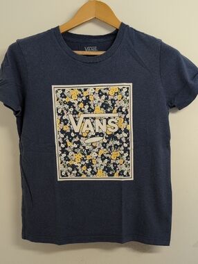 VANS Floral Box Logo Graphic Tee Medium